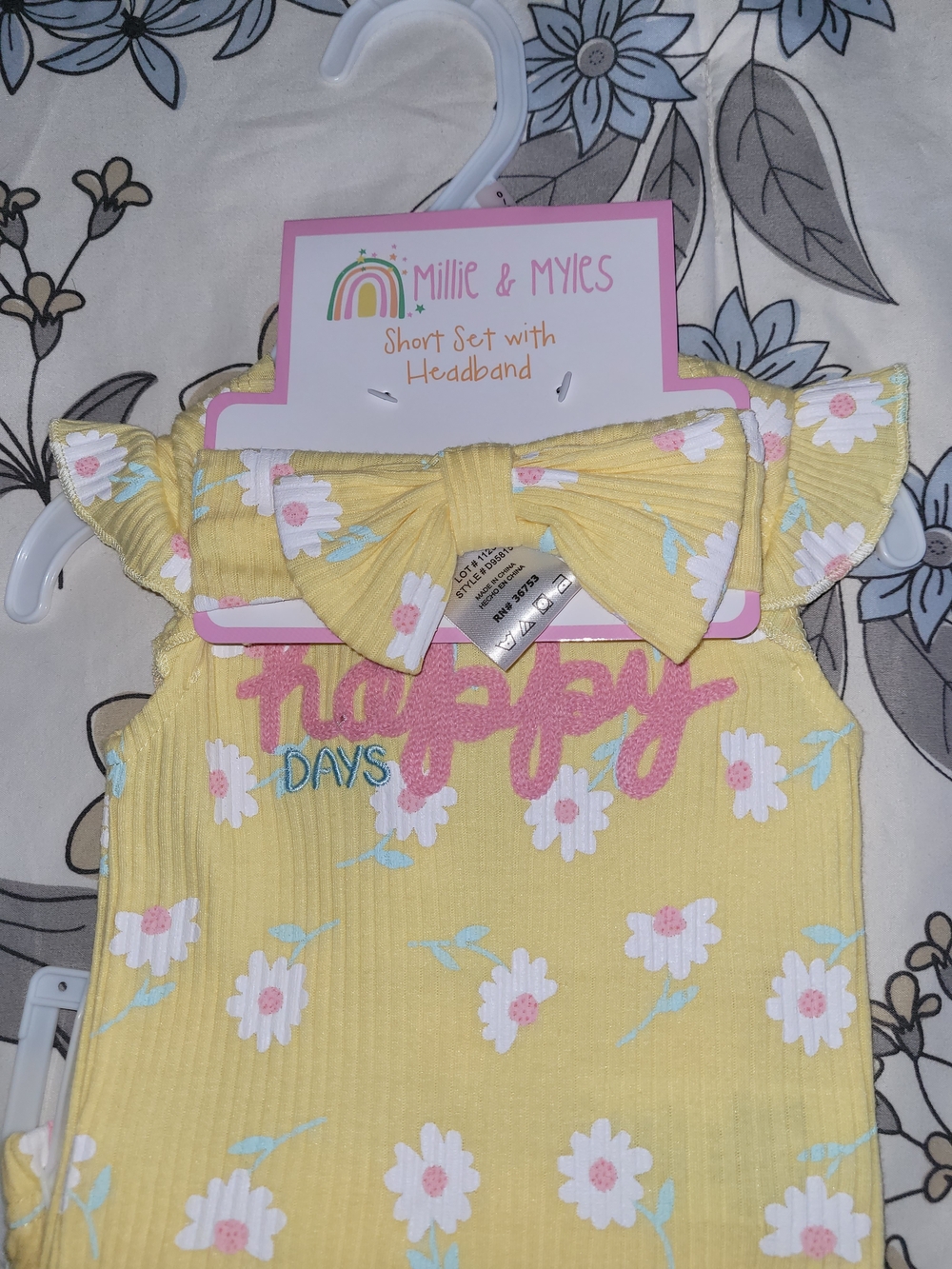 Yellow Floral Headband Set - "Happy Days" Kids Accessory